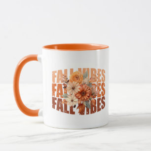 Blätter für Herbstvibes Aquarell-Wildblumen Tasse