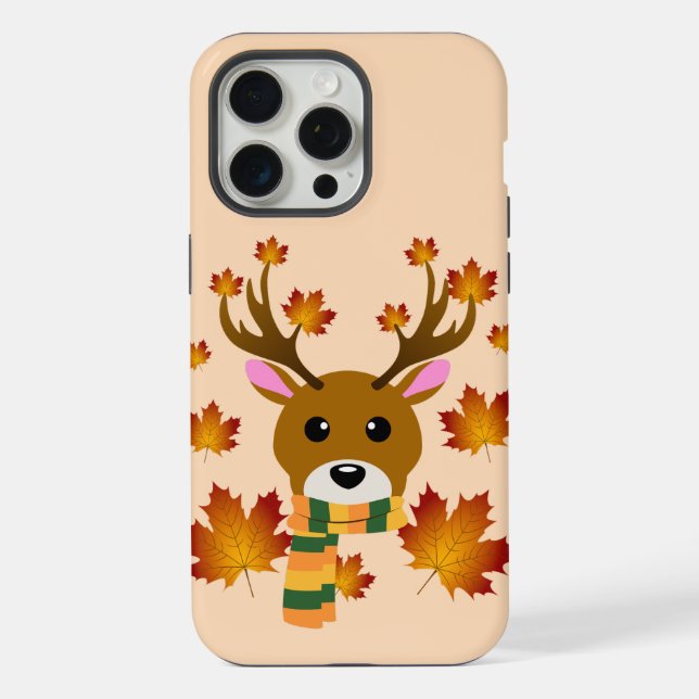 Blätter für Hirschkapelle im Herbst iPhone 15 Pro Max Hülle (Rückseite)