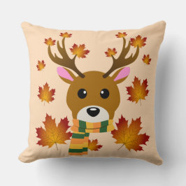 Blätter für Hirschkapelle im Herbst Kissen