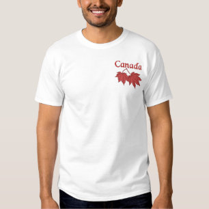 Blätter für kanadische Ahorn Besticktes T-Shirt