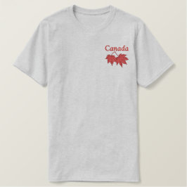 Blätter für kanadische Ahorn Besticktes T-Shirt