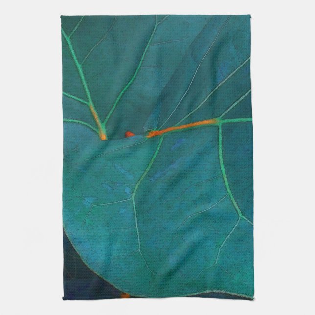 Blätter für Meerestrauben Geschirrtuch (Vertikal)