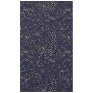 Blätter für Navy- und Goldbeeren Tischdecke