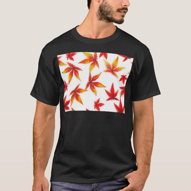 Blätter für rote Herbstmaple T-Shirt (Vorderseite)
