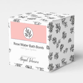Blätter für Schwarz und Weiß, Art Bath Bomb Box Geschenkschachtel
