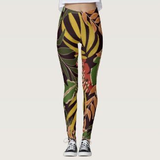 Blätter für tropische Pflanze Leggings
