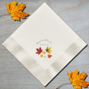 Blätter für Vintage Ahorn - Hochzeit Serviette