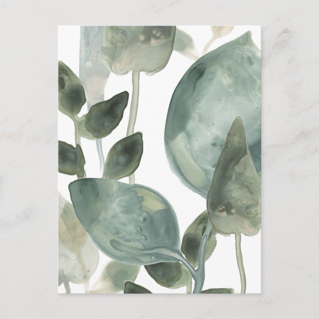 Blätter für Wasser - Aquarell Postkarte (Vorderseite)