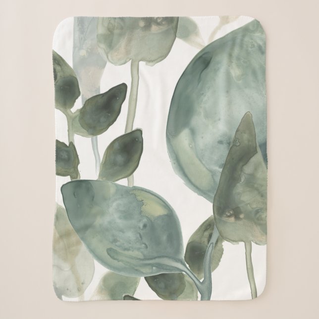 Blätter für Wasser - Aquarell Sherpadecke (Vorderseite)