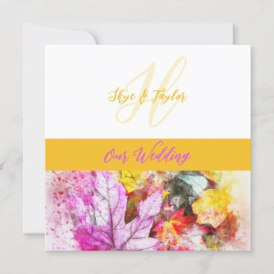 Blätter für Wasserfarben, die einladen Einladung