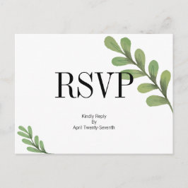 Blätter für Wasserfarben, Hochzeit der RSVP-Postka Einladungspostkarte
