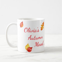 Blätter für Wasserfarben im Herbst - Personalisier Kaffeetasse