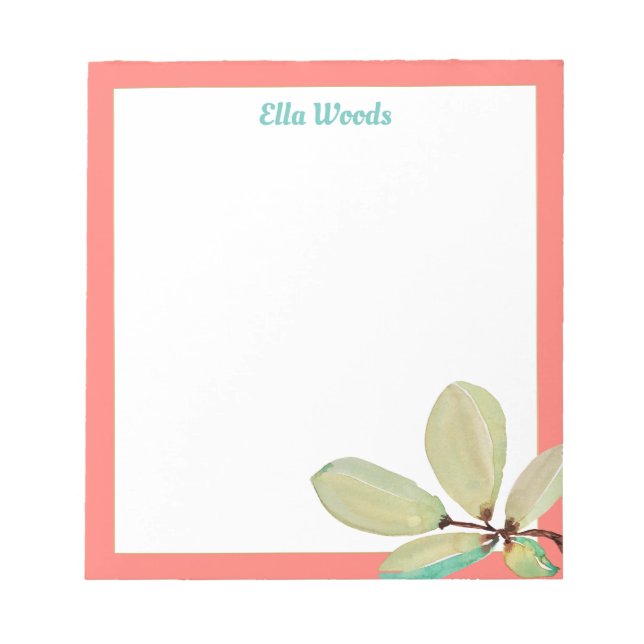 Blätter für Wasserfarben Notepad Notizblock (Vorderseite)