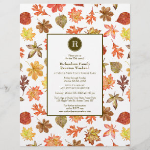 Blätter für Wasserfarben Pattern Fall Family Wiede