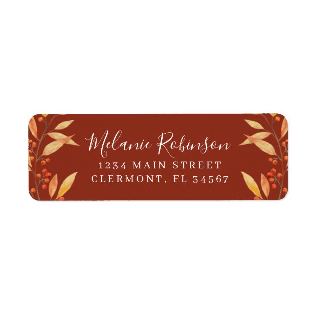 Blätter für Wasserfarben Rücksendeadresse für Herb (Vorne)