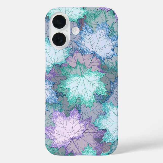 Blätter für weiche Pastellfarben iPhone 16 Hülle (Rückseite)