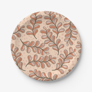 Blätter Groovy Pappteller