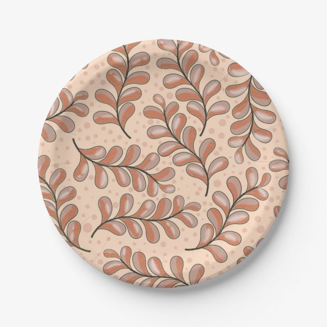 Blätter Groovy Pappteller (Vorderseite)