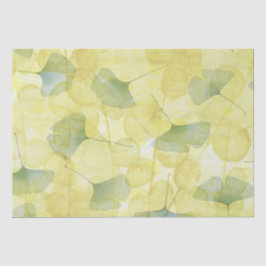 Blätter Grünes Gelbes Dekoupage Wrap Tissue Seidenpapier