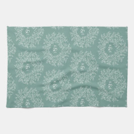 Blätter handgezeichnete Mono-Grüne Hochzeit Geschirrtuch