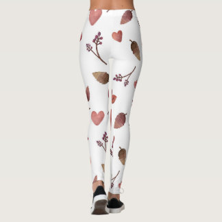 Blätter, Herz, Twigs Leggings