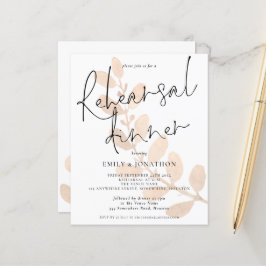 Blätter Hochzeitsessen Probe Einladung