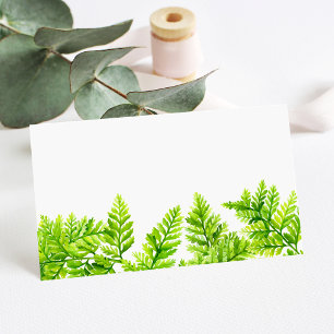 Blätter Hochzeitsfeiern mit Aquarellfarben Platzkarte