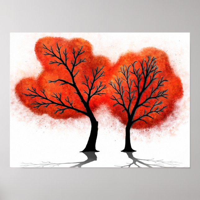 Blätter im Herbst - Digitaldruck Poster (Vorne)