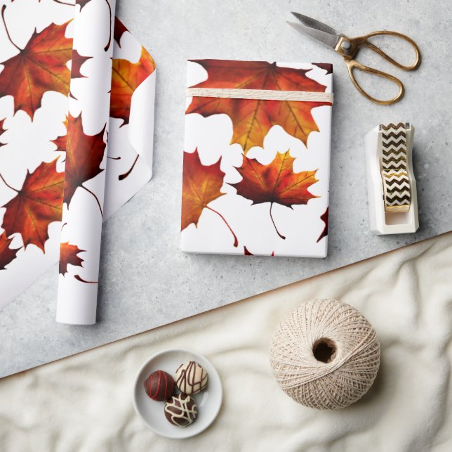 Blätter im Herbst Geschenkpapier (Kunsthandwerk)