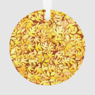 Blätter im Herbst, goldgelb Ornament