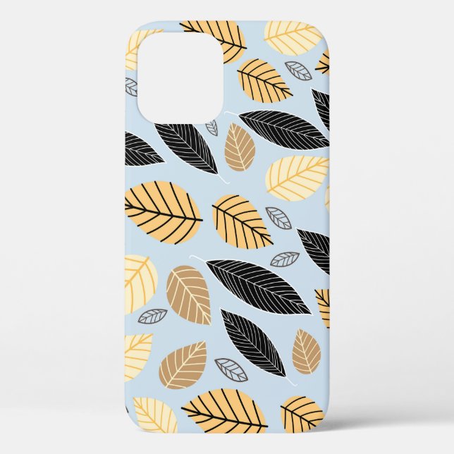 Blätter im Herbst: Nahtloser blauer Hintergrund Case-Mate iPhone Hülle (Rückseite)