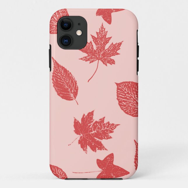 Blätter im Herbst - orange und rosa Case-Mate iPhone Hülle (Rückseite)