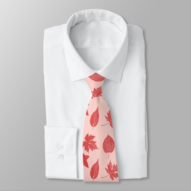 Blätter im Herbst - orange und rosa Krawatte (Gebunden)