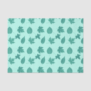 Blätter im Herbst - Türkis und Aqua Seidenpapier
