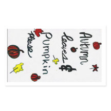 Blätter im Herbst und Pumpkin, bitte Aufkleber