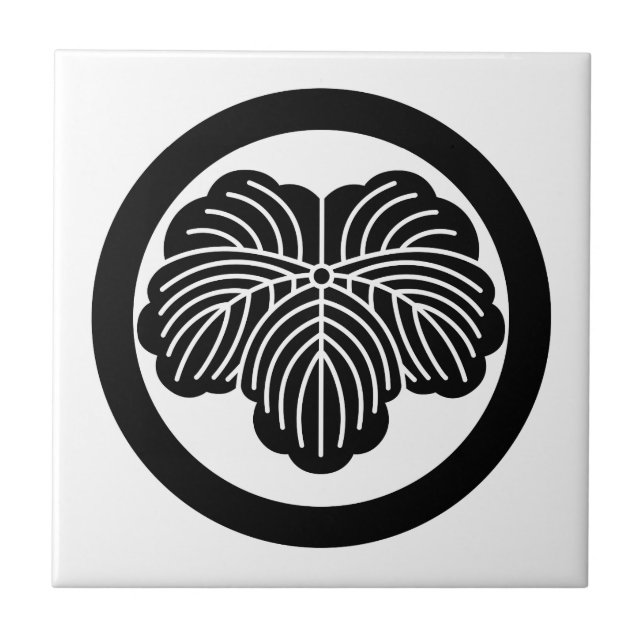 Blätter im Kreis Fliese (Vorderseite)