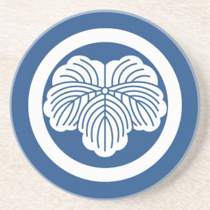 Blätter im Kreis Sandstein Untersetzer