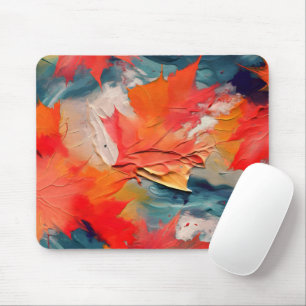 Blätter im Wind – Abstrakte Herbstbewegung Mousepad