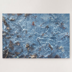 Blätter in Eisen (blau)