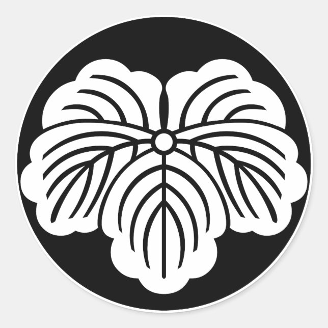 Blätter in Reiskuchen Runder Aufkleber (Vorderseite)