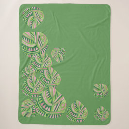 Blätter Jazz / Green Dusty Pink 4 Sherpadecke