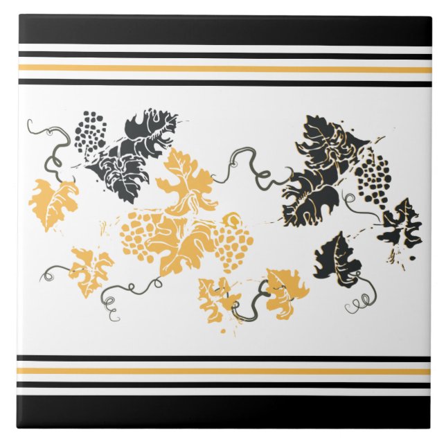 Blätter Keramik Tile Fliese (Vorderseite)