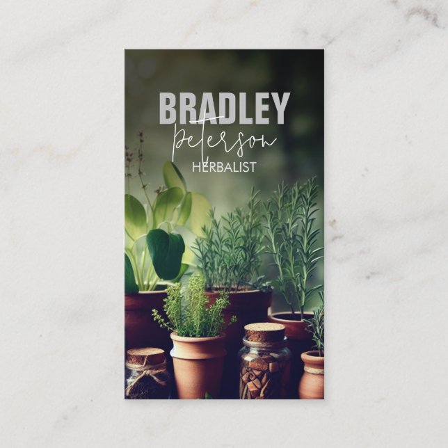 Blätter Kräutermedizin Visitenkarte (Vorderseite)