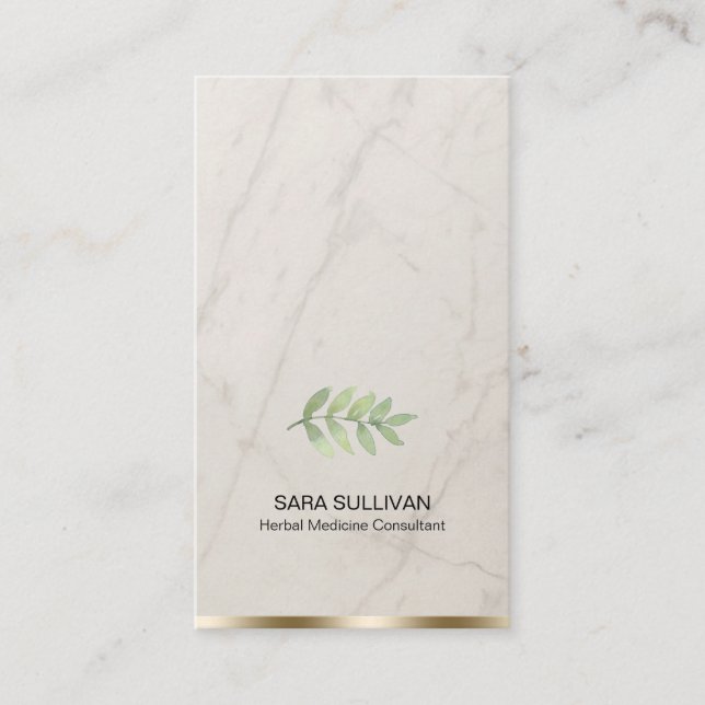 Blätter Kräutermedizin Visitenkarte (Vorderseite)