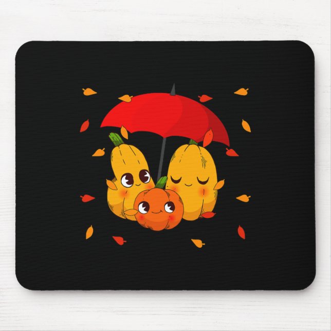 Blätter Lattes Pumpkin Gewürz Herbst HerbstHallowe Mousepad (Vorne)