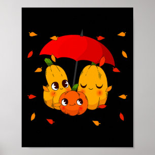 Blätter Lattes Pumpkin Gewürz Herbst HerbstHallowe Poster