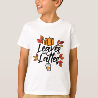 Blätter Lattes Pumpkin Gewürz Herbst HerbstHallowe T-Shirt