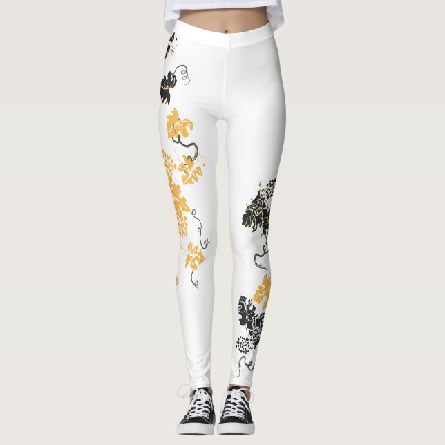 Blätter Leggings (Vorderseite)