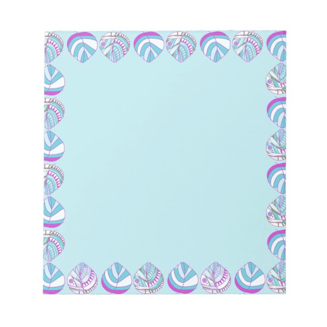 Blätter Lila Sky Notizblock (Vorderseite)