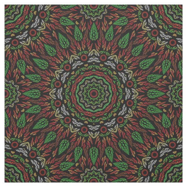 Blätter Mandala Pattern Stoff (Muster)